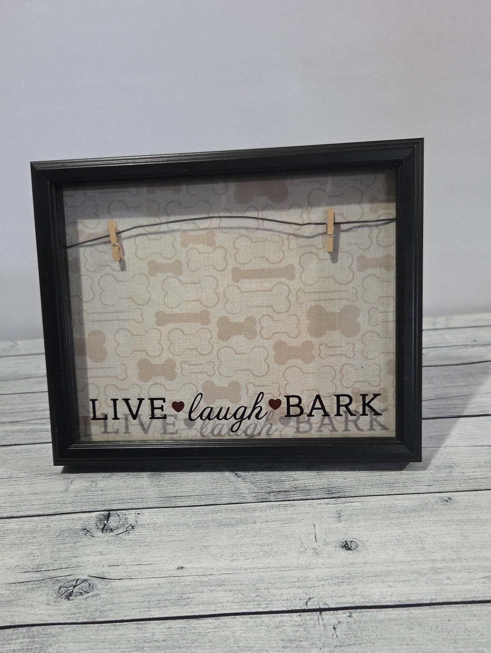 Live Laugh Bark Decorative Dog Photo Frame